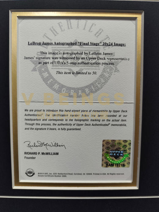 收藏系列 詹姆斯 热火总冠军 限量亲笔签名海报 商品图3