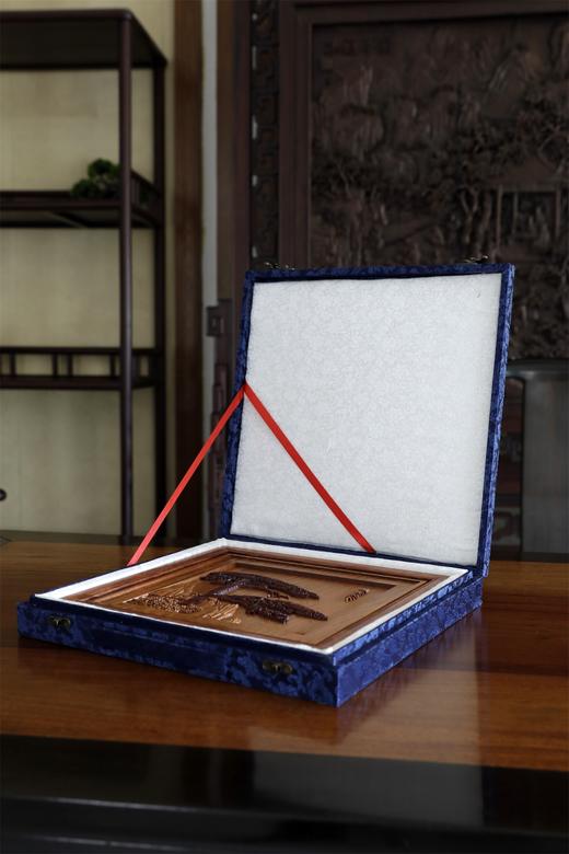 迎客天下°非洲酸枝镶血檀台屏 商品图9