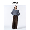 VIMAGE纬漫纪灯芯绒复古高腰秋冬新款百搭阔腿裤V2405108 商品缩略图1