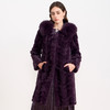EITIE爱特爱精致奢华高级感狐狸毛领紫色水貂毛皮草冬季新款D2593905X 商品缩略图3