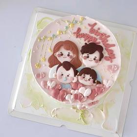 【一家四口】模版创意热卖-创意蛋糕