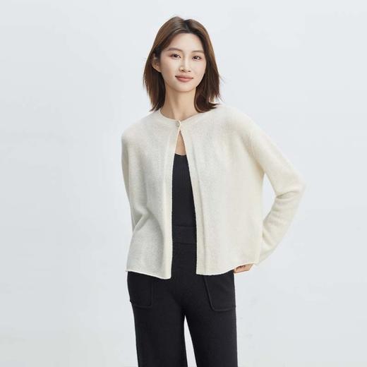 现货VogoPetite针织短外套一粒扣开衫100%山羊绒
 BP132F1501 商品图3