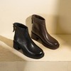 西村名物2025年冬季新款粗跟厚底防滑原皮棉优雅气质真皮绒面内里切尔西靴T25DS49551 商品缩略图7