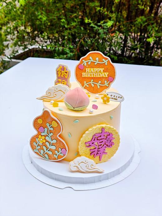 新品“吉祥如意”蛋糕上面的装饰是巧克力可食用，提前5小时预定 商品图2