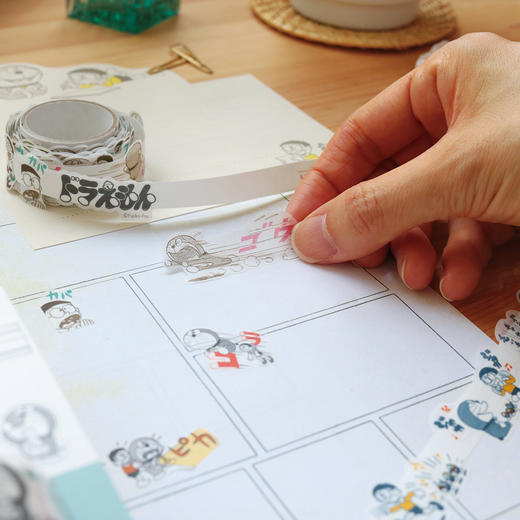 日本哆啦A梦新品！便签本贴纸夹子笔记本和纸胶带合辑 商品图1