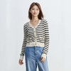 现货VogoPetite复古条纹U领开衫100%山羊绒BP133F1502 商品缩略图3