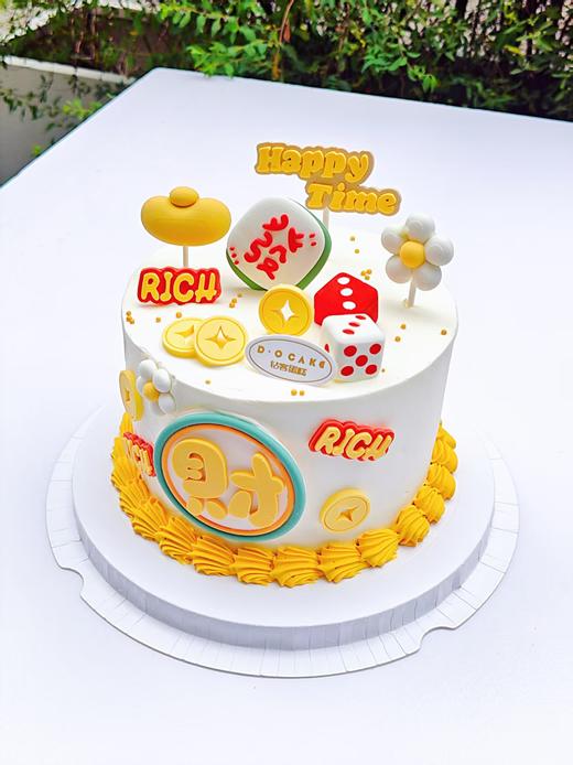 新品“天降财神”蛋糕上面的装饰是巧克力可食用（提前5小时预定） 商品图1