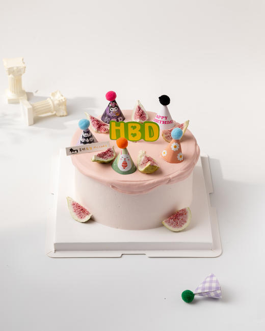 帽子派对 复古生日蛋糕（百分百进口动物奶油） 商品图0