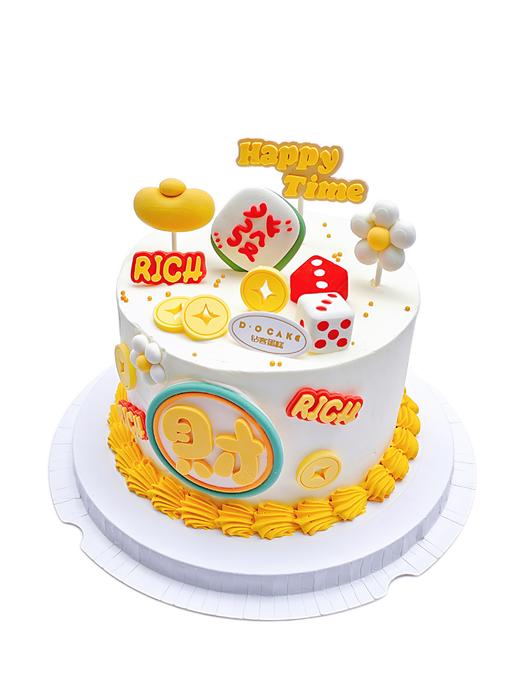 新品“天降财神”蛋糕上面的装饰是巧克力可食用（提前5小时预定） 商品图0