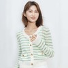 现货VogoPetite复古条纹U领开衫100%山羊绒BP133F1502 商品缩略图2