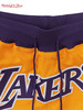 Mitchell&ness 洛杉矶湖人黄色JUSTDON联名球裤 商品缩略图2