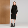 EITIE爱特爱羊毛毛织拼接设计袖子压条毛织收腰显瘦冬季新款连衣裙8407120 商品缩略图1