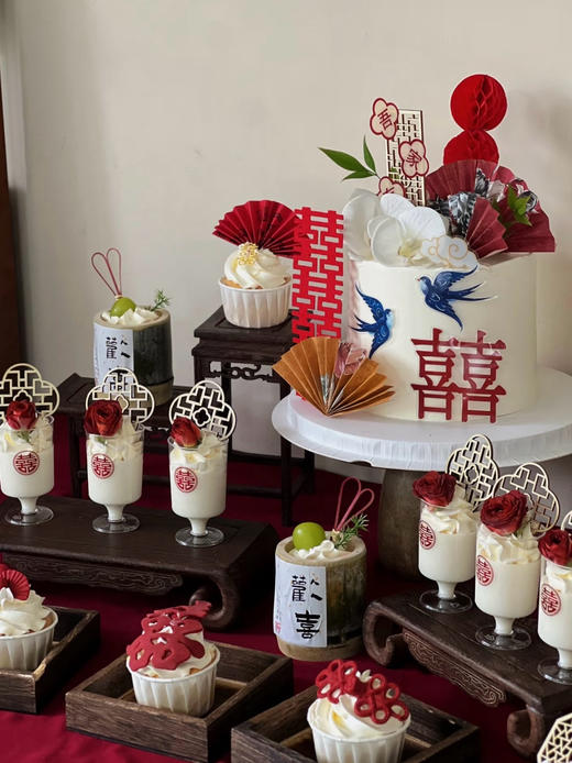 「吾家有"囍"·新中式」婚礼乔迁纪念日·100%动物奶油（提前8小时预订） 商品图1