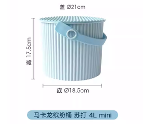马卡龙炫彩桶 B 苏打蓝色 4L mini