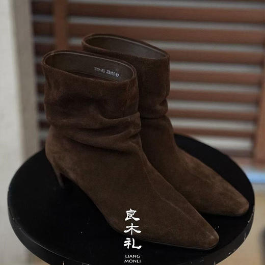 【预售7天】良木礼进口丝光牛绒靴（Q2584804） 商品图0
