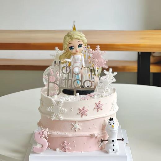 【爱莎冰雪奇缘】公主儿童生日蛋糕 商品图1