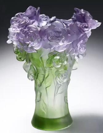 佛罗端斯山茶花水仙花小珊瑚琉璃花瓶 商品图0