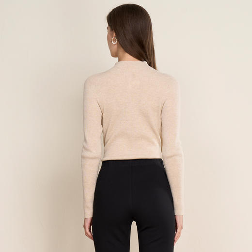 【金葱高领羊毛针织衫】EITIE爱特爱精致极简打底秋季新款针织衫D2501905 商品图9