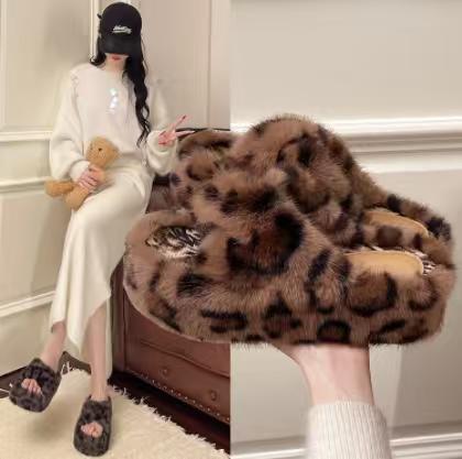 西村名物冬季新款舒适保暖家居毛毛拖鞋XZ50A06161 商品图1