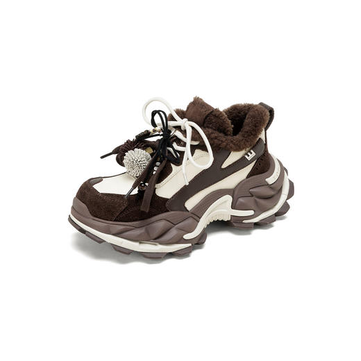 Westory2025年冬季厚底加毛撞色甜酷运动鞋深口毛毛鞋W25DM86141 商品图7