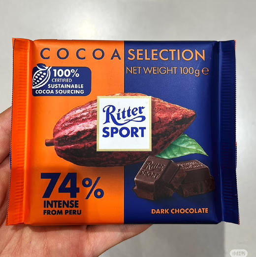 瑞特斯排块巧克力(秘鲁74%浓醉黑)巧克力100g 商品图0