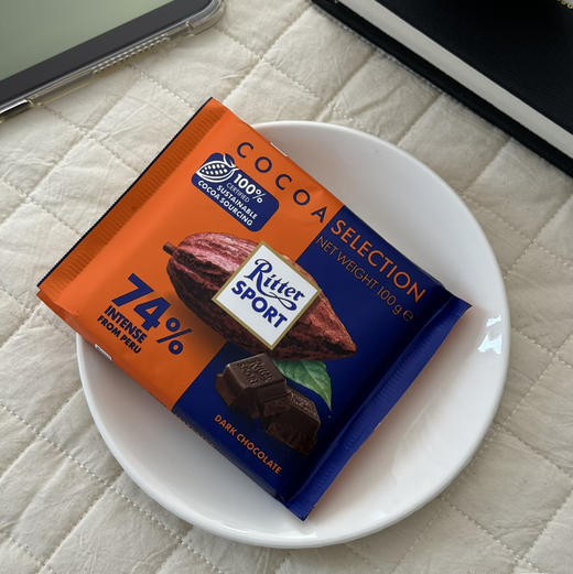 瑞特斯排块巧克力(秘鲁74%浓醉黑)巧克力100g 商品图2