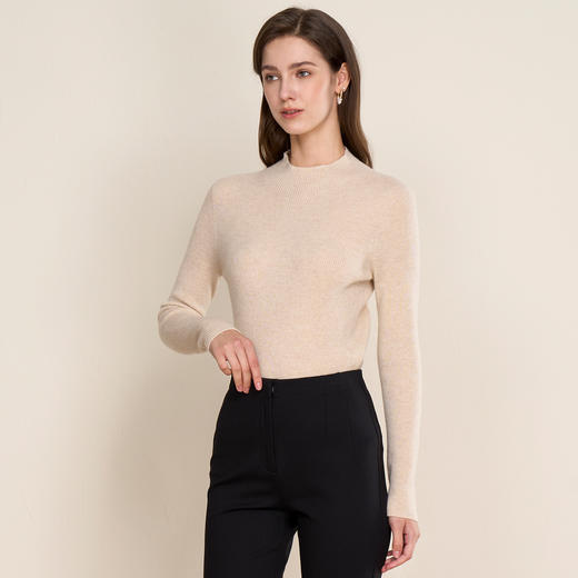 【金葱高领羊毛针织衫】EITIE爱特爱精致极简打底秋季新款针织衫D2501905 商品图8