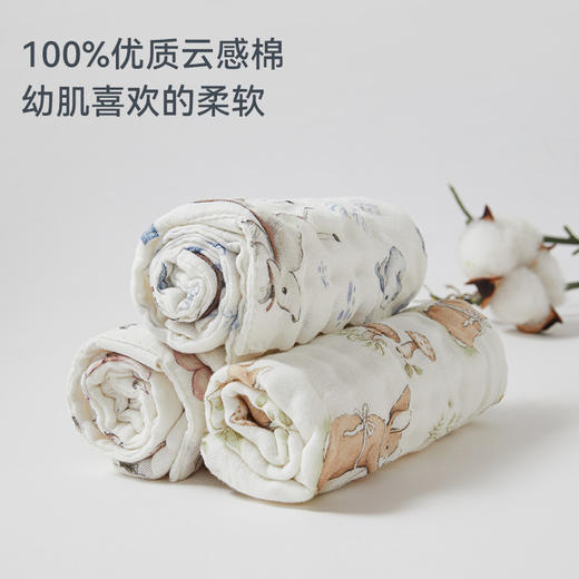 【2025秋冬新品】ibaby×outlast太空科技恒温全棉泡泡六层纱布小方巾 商品图2