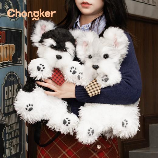 chongker雪纳瑞背包-黑银色领带款 商品图0