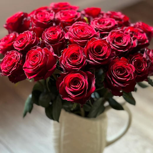 【俊发社区物业中心自提商品】【高原红单头玫瑰】鲜花20枝 「经典暗红色·丝绒质感」 商品图3