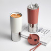 【多样屋专柜】幻银吸管保温杯-620ml-白色/砖红色 商品缩略图1