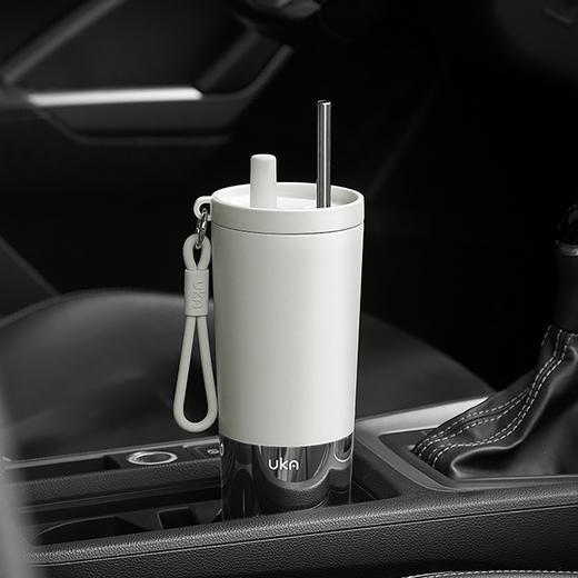 【多样屋专柜】幻银吸管保温杯-620ml-白色/砖红色 商品图4