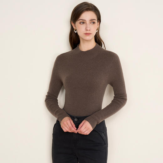 【金葱高领羊毛针织衫】EITIE爱特爱精致极简打底秋季新款针织衫D2501905 商品图11