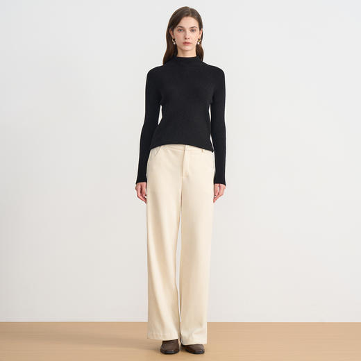 【金葱高领羊毛针织衫】EITIE爱特爱精致极简打底秋季新款针织衫D2501905 商品图3