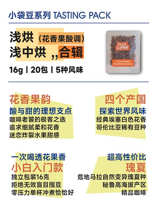 小袋咖啡豆｜浅中烘合辑 ｜花果香 商品图1
