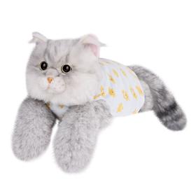 chongker银渐层抱偶-蓝色小熊背心