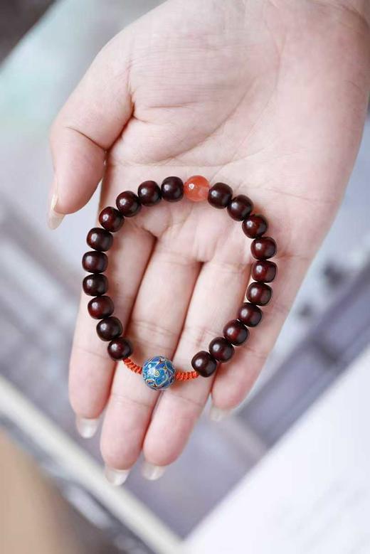 暖阳°紫檀老形珠手串7x8mm 商品图0