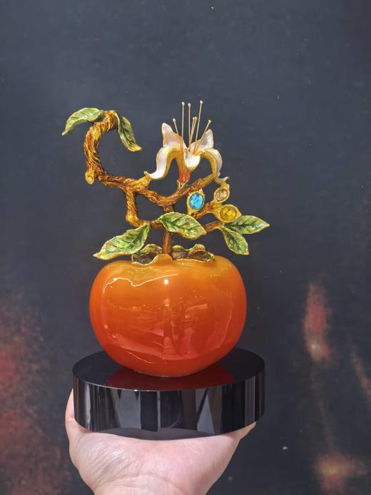 佛罗端斯金柿如意珐琅彩摆件 商品图1
