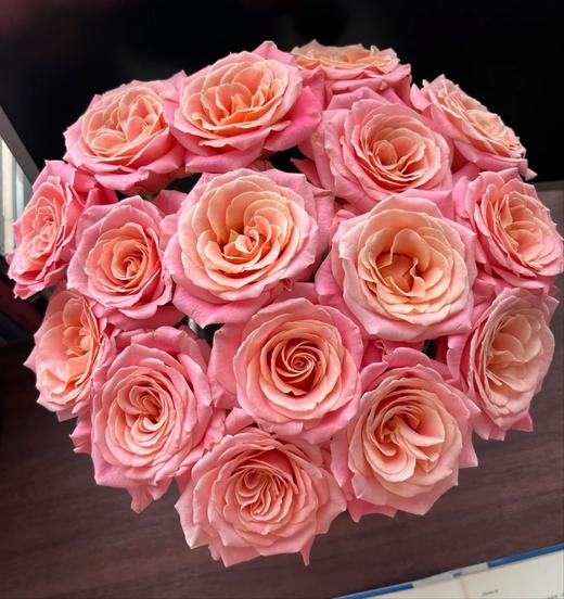 【俊发社区物业中心自提商品】【朱小姐单头玫瑰】鲜花20枝 「橙粉渐变·明媚活力」 商品图0