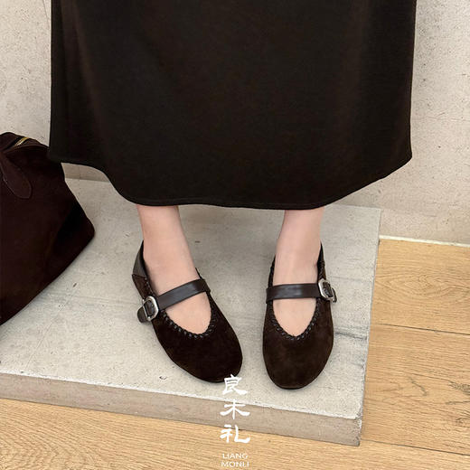 【特价不退不换】【预售7天】良木礼羊绒皮单鞋（Q2584820） 商品图4