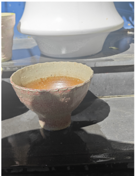 粗陶手工纹理盆