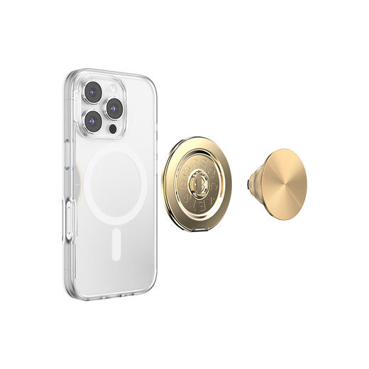 【站立MagSafe®手机支架】电镀金·MagSafe站立啪嗒 MAGSAFE磁吸手机气囊支架 Kick-Out 站立啪嗒 奢华金 商品图3