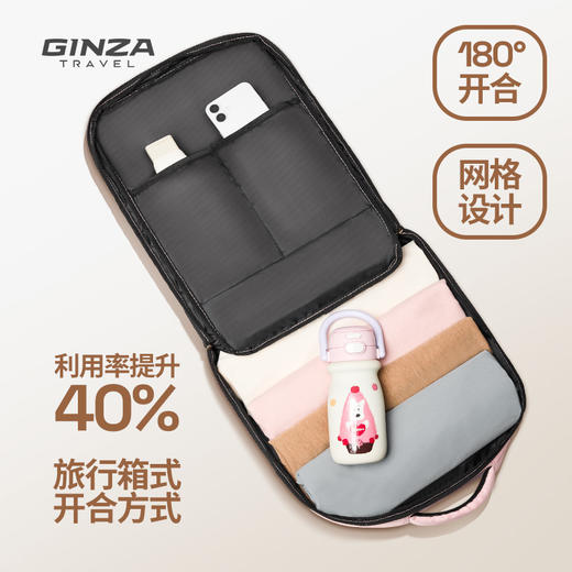 银座大容量全开盖旅行休闲双肩包7182系列 商品图4