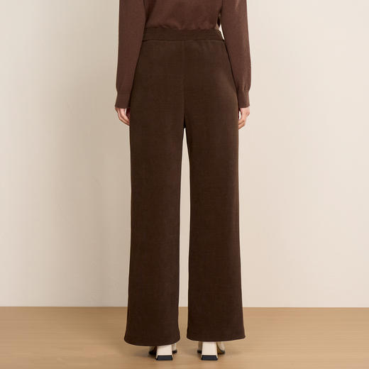 EITIE爱特爱时尚通勤简约高腰显瘦微喇长裤休闲裤秋冬新款D2505901 商品图4