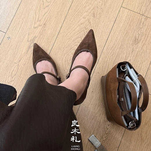 【特价不退不换】【预售7天】良木礼真皮尖头鞋（Q2584816） 商品图2