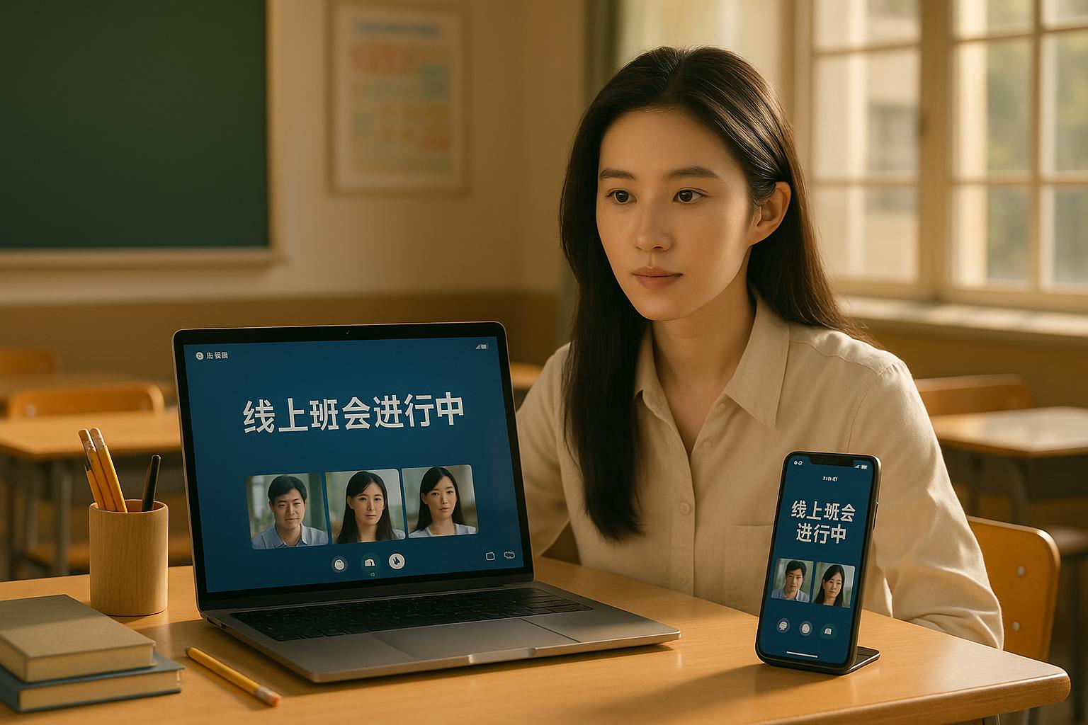 如何在公司微信中发起班级线上会议？