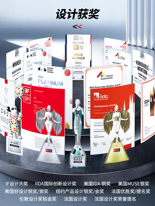 爱尔威/Airwheel SE3S 可伸缩骑行杆电动滑板车骑行旅行登机箱智能 商品图2