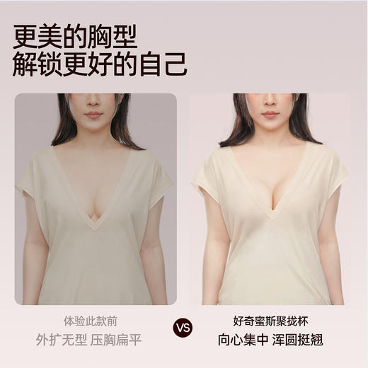 好奇蜜斯内衣女小胸聚拢显大无钢圈纯欲防下垂性感文胸罩套装薄款  伊琳娜 商品图3