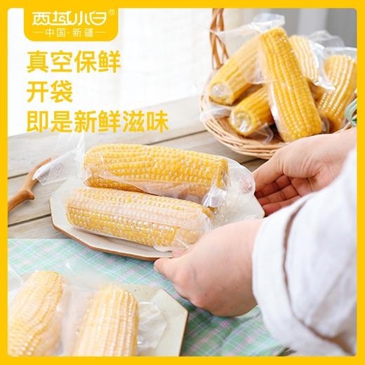 【严选】【金新农】【有机粗粮 膳食纤维 】西域小白有机甜糯玉米 鲜香甜糯 熟制玉米 粗粮代餐 简单加热即可1.8kg/提（8根） 商品图1