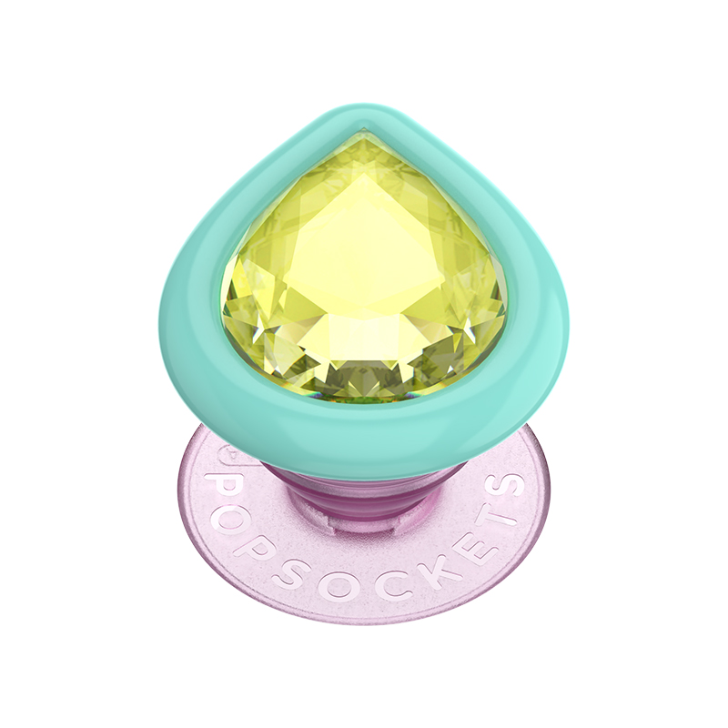 限时折上折【指尖珍宝】 黄水滴 POPGRIP泡泡骚手机粘贴式气囊支架 Jewel闪亮宝石系列 宝石奇缘